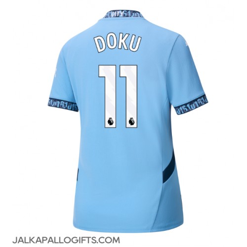 Manchester City Jeremy Doku #11 Kotipaita Naiset 2024-25 Lyhythihainen